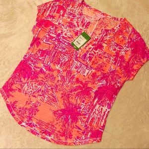 Lilly Pulitzer Duval Top in Cheeky Melon Rule Brea